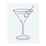 Martini - Glas - Umriss INKON DE